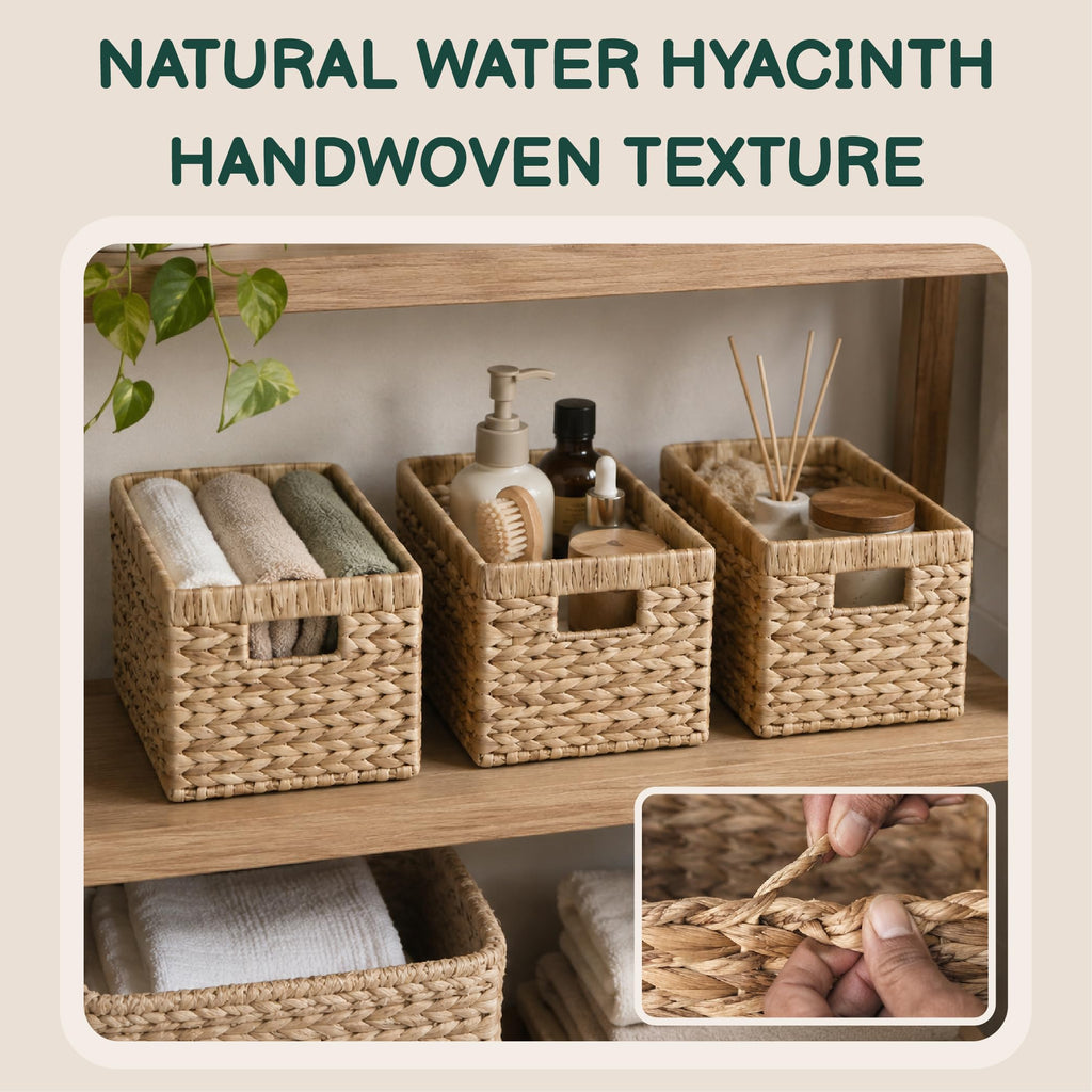 XINGNEST woven storage baskets dimensions and features
